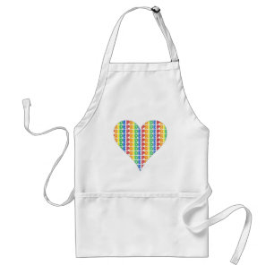 Tablier Fête du mois des Gay pride LGBT Rainbow Heart