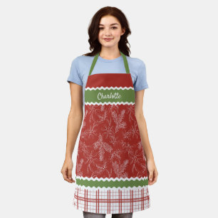 Tablier Fêtes De Noël Sur Mesure Holly Et Berry Motif