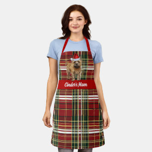 Tablier Fêtes Rouge Plaid Cairn Terrier Chien Noël