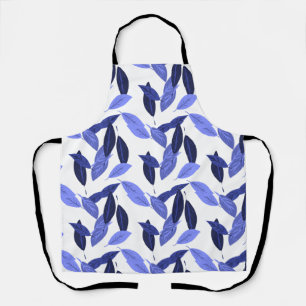 Tablier Feuille bleue