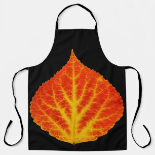 Tablier Feuille d'Aspen rouge et jaune #10