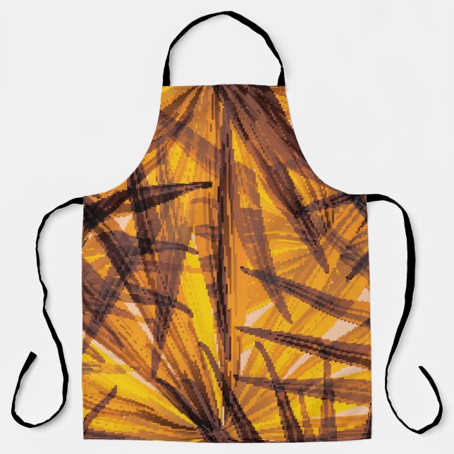 Tablier Feuille de palme tropicale motif (Recto)