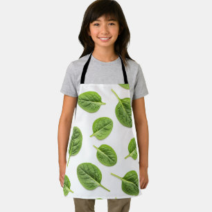 Tablier Feuille d'épinards bio Motif sans couture