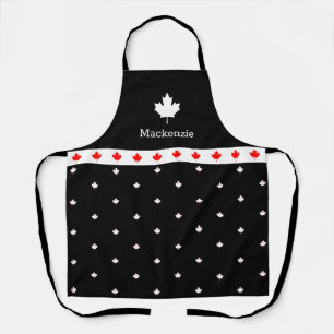 Tablier Feuille d'érable rouge et blanche canadienne patri