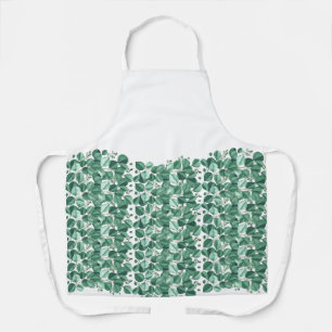 Tablier Feuille Moderne Aquarelle Eucalyptus Vert