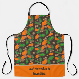 Tablier Feuilles Cuisine Personnalisée Automne Feuilles Ac