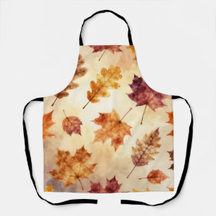 Tablier Feuilles d'automne Aquarelle Motif d'automne