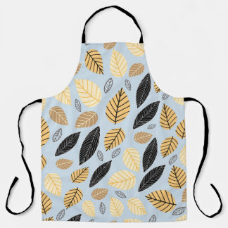 Tablier Feuilles d'automne : Arrière - plan bleu transpare