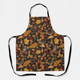 Tablier Feuilles d'automne, baies, champignons et fleurs