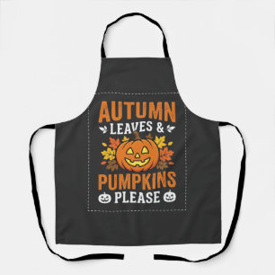 Tablier Feuilles d'automne Citrouille Halloween Design