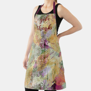 Tablier Feuilles d'automne colorées Thanksgiving Vintage