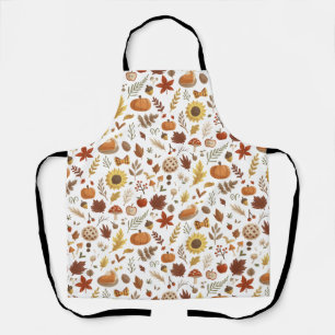 Tablier Feuilles d'automne et Citrouilles en Thanksgiving 