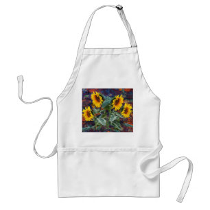 Tablier Feuilles d'automne rustiques et tournesols