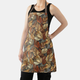 Tablier Feuilles de chute en verre tendu - Rustique automn