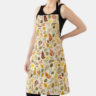 Tablier Feuilles de Fall Ginkgo et Motif d'olive