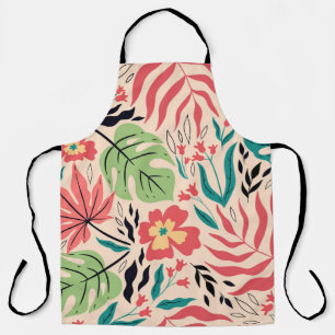 Tablier Feuilles tropicaux et fleurs : Fusion Vintage