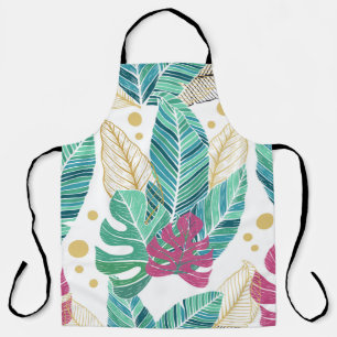 Tablier Feuilles tropicaux. Motif sans couture botanique.