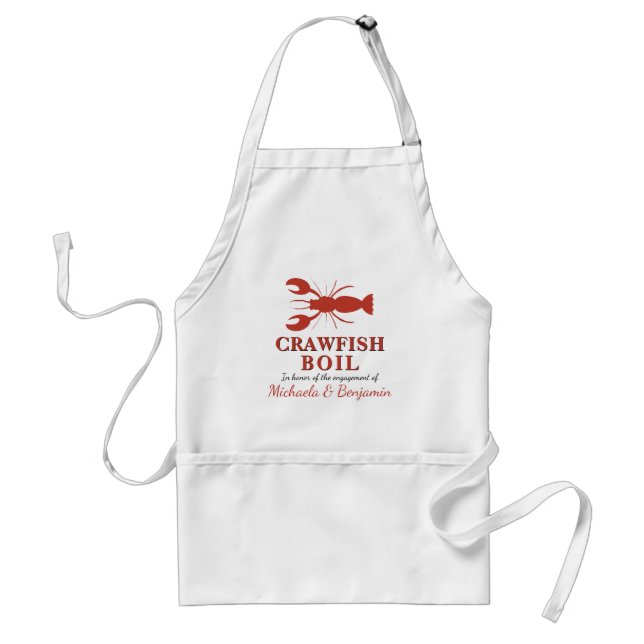 Tablier Fiançailles de la Fête des fruits de mer de homard (Devant)