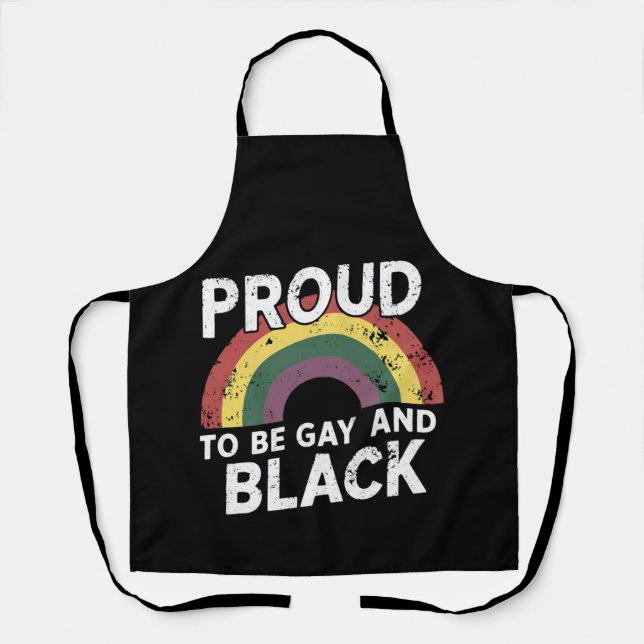 Tablier Fier D'Être Gay Et Black Pride Mois 2025 (Recto)