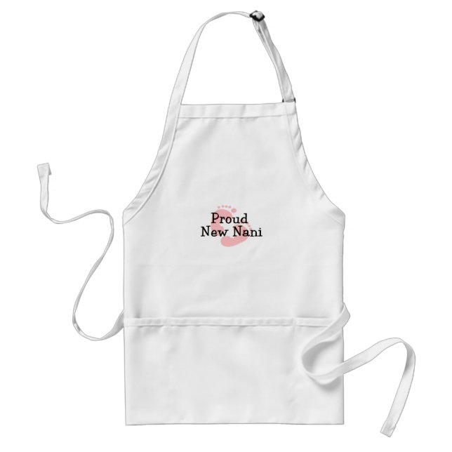Tablier Fière nouvelle nani Baby Girl Empreintes (Devant)