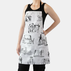 Tablier Fierté et préjugé Citations de toile blanche noire