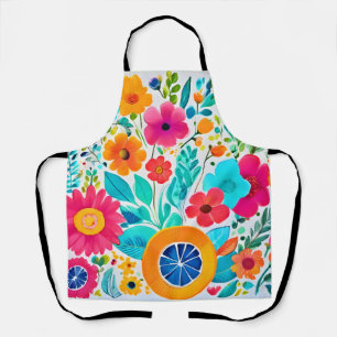 Tablier Fiesta florale vibrante