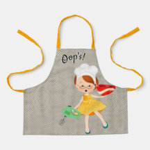 Fille aux cheveux rouges Apron