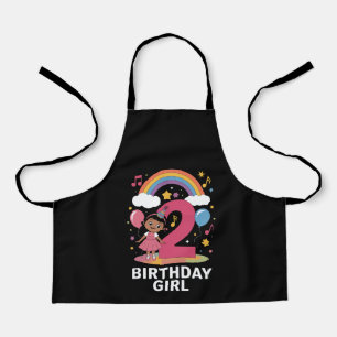 Tablier Fille de deux ans anniversaire Mignonne 2ème anniv