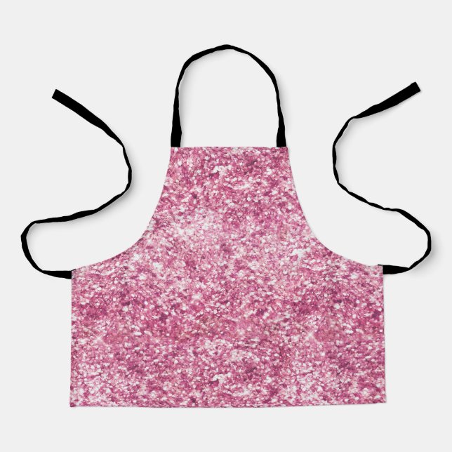 Tablier Fille Parties scintillant rose Confetti (Recto)