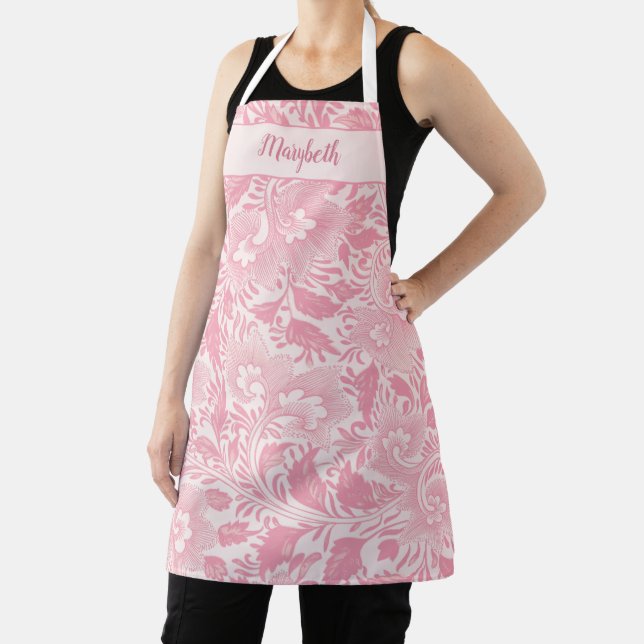 Tablier Fille personnalisée Fleurs roses & Fils (Insitu)
