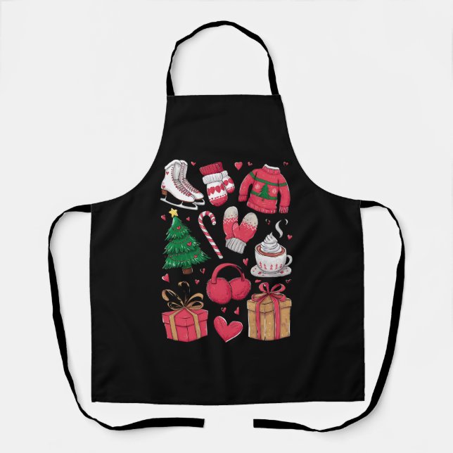 Tablier Filles de vacances Costume mignon Drôle Noël (Recto)