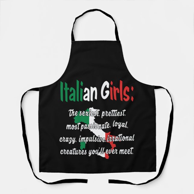 TABLIER FILLES ITALIENNES FUNNY (Recto)