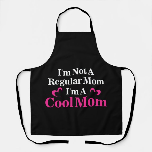 Tablier Filles moyennes Je suis une maman Cool Pas une mam (Recto)