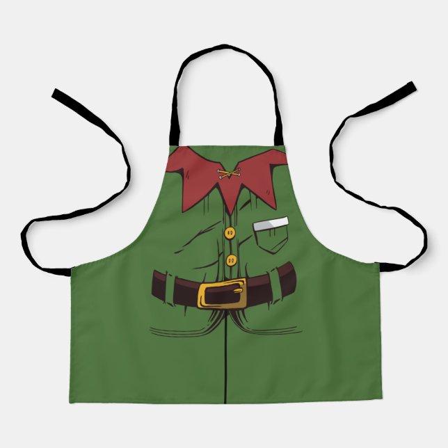 Tablier Fils Costume de Noël Aime Cuisine Elf Shelf (Recto)