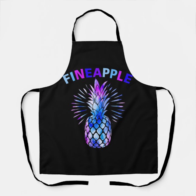 Tablier Fineapple Pastel Aquarelle Ananas mème graphique (Recto)