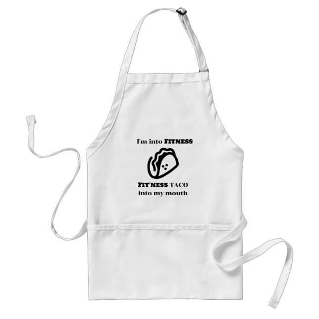 Tablier Fitness TACO Funny Sarcastic Novelty Cadeau graphi (Devant)