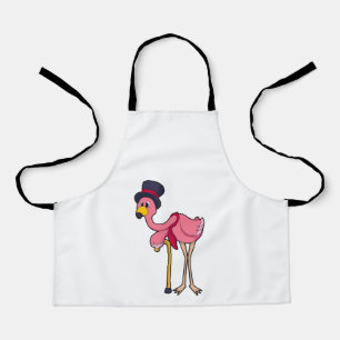 Tablier Flamant rose comme pensionné avec Casquette