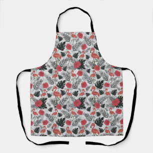 Tablier Flamant rose motif sans couture avec arrière - pla