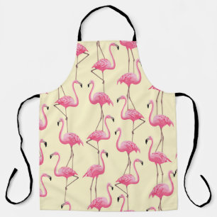 Tablier Flamant rose réaliste Motif vertical Oiseau