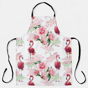 Tablier Flamant rose rose : Élégance Motif sans couture