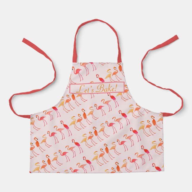Tablier Flamants roses Laisser Cuire Les Enfants Roses Apr (Recto)