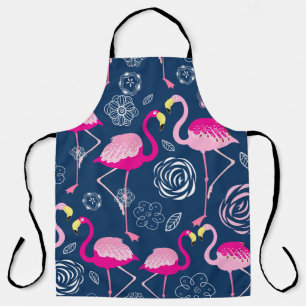 Tablier Flamants roses roses : Graphic Dark Motif