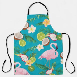 Tablier Flamants roses roses : Tropical Seamless Motif