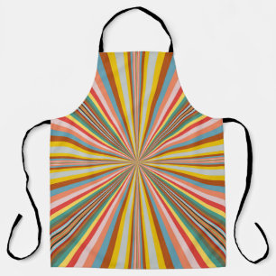 Tablier Flambée Colorée De Rayures Rétro