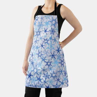 Tablier Flammes de neige bleues gelées