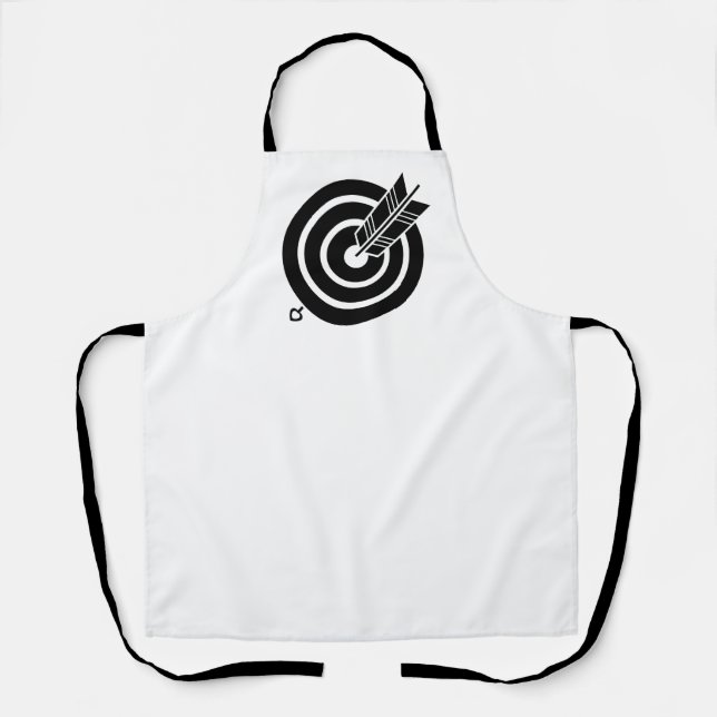 Tablier Flèche sur une cible ronde Aprons (Recto)