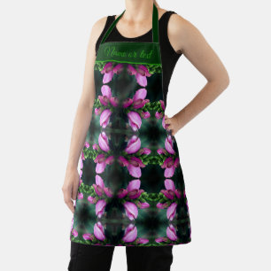 Tablier Fleur à tête rose Abstraite personnalisée