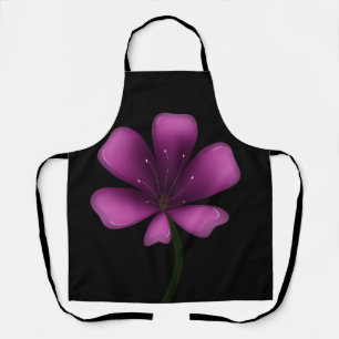 Tablier Fleur Botanique Sombre Humeur Vernis Violet Électr