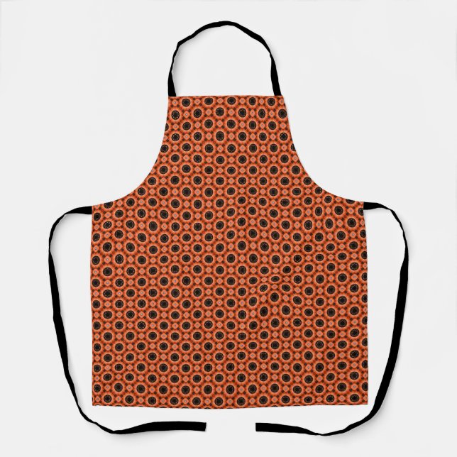 Tablier Fleur d'automne orange (Recto)