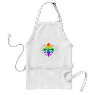 Tablier Fleur-de-lis arc-en-ciel